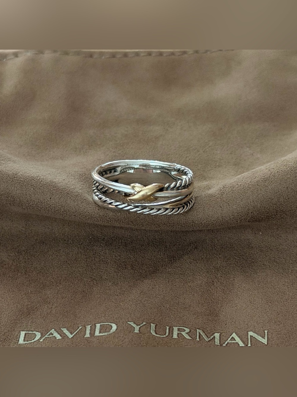 David Yurman X Crossover Ring - Size 8 - Authentic - Picture 4 of 15